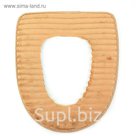 Чехол на сиденье для унитаза на липучках "Борозда", цвет МИКС