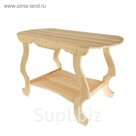Стол с фигурными ножками с полкой 130×63×73 см