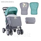 Коляска прогулочная Lorelli Toledo с накидкой на ножки, Серо-Зелёный/ Grey&Green 1837