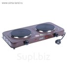 Плита электрическая JARKOFF JK-7202Br, 2 конфорки, 2000 Вт, чугун, коричневый