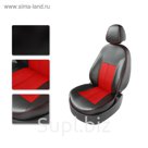 Авточехлы RENAULT Fluence, сплошное, черно-красный