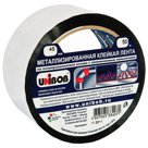 Клейкая лента металлизированная 48 мм х 50 м, UNIBOB, основа-ПП с алюминиевым напылением, подвес