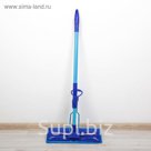 Швабра плоская со складным отжимом, телескопическая окрашенная ручка 36х12х80(117) см   355694