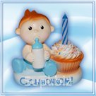 Подсвечник со свечой С сыночком