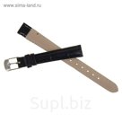 Ремешок для часов, 12 мм, 19 см, чёрная рептилия