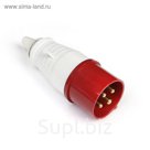 Вилка 014 3Р+РЕ 16А 380В IP44 TDM