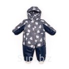 Комбинезон для мальчика рост 110 см серый синий съемная подстежка