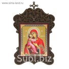 Икона в фигурной рамке 14х22 см "Владимирская икона Божией Матери"