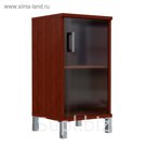 Шкаф-колонка низкая со стеклянной дверью BORN B 411.5, бургунди