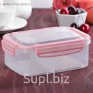 Ланч-бокс 2 отделения 19x14x7 см, цвета МИКС