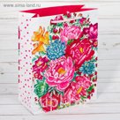 Пакет ламинированный вертикальный «Прекрасные цветы», MS 18 × 23 × 8 см