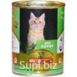 Консервы для котят ProFFeeD 400г., 3 вида мяса, желе (ж/б с ключом)