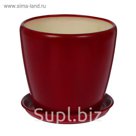 Кашпо "Грация" матовое, бордовое, 4,5 л
