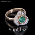 Кольцо "Стинокс", размер 16, цвет зелёный в золоте
