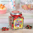 Леденцы в стеклянной банке "Съешь нас"