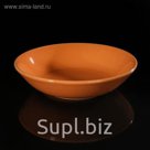 Тарелка суповая 18 см, цвет оранжевая