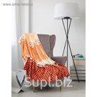 Плед велсофт 150х200 см, рис Горох, 280 гр/м полиэстер