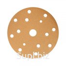 Гибкий шлифовальный круг SUNFLEX L210T 150мм на липучке, 15 отв., оранжевый, P1500