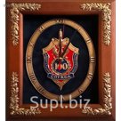 Настенные часы "100 лет ФСБ" в деревянной раме