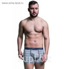 Трусы мужские боксеры BXM131 цвет серо-синий меланж, р-р 52 (2XL)