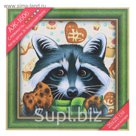 Картина стразами "Енот-сладкоежка"