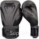Перчатки боксерские Venum Impact Grey Black 10 унций