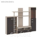 Стенка Атлантика-14 2500х414х1950 Дуб Девонширский/Венге магия
