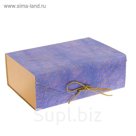 Коробка подарочная "Эко люкс", сиреневая, 24.5 х 17 х 8.5 см