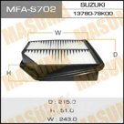 Воздушный фильтр  Masuma MFAS702