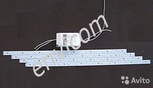 LED-комплекты для замены люминесцентных ламп, LED-Светильники 36w Амстронг 595*595*40, Светотехнический лист (светорассееватель), лампы Е27- 5w,7w,9w