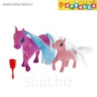 Набор лошадок "Семья" с аксессуарами, МИКС