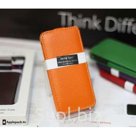 Оранжевый кожаный чехол для iPhone 5 Melkco Orange 