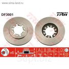 Диск тормозной  TRW DF3001