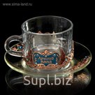 Чайная пара "Лучший папа", чашка 200 мл, блюдце 13,5 см