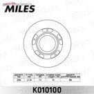 Диск тормозной задний MILES K010100