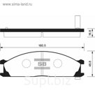 Колодки тормозные дисковые, комплект SANGSIN SP1140