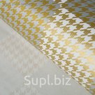 Крафт бумага  Sadipal XL line, «Квадраты с золотыми звездами», 1 x 2 м