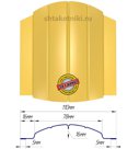 Металлический штакетник (евроштакетник) полукруглый 110мм RAL 1018 Желтый