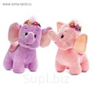 Мягкая игрушка "Слоник с веночком" музыкальный, МИКС