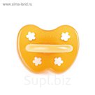 Пустышка анатомическая HEVEA Flower, 3+ мес.