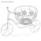 Кашпо "Велосипед" среднее, цветы