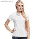Рубашка-поло женская StanPoli, размер 46, цвет белый 180 г/м 04EW