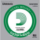 Отдельная струна D'Addario NW059 Nickel Wound  для электрогитары, .059,