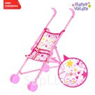 Коляска трость для кукол Кошечка пластиковый каркас