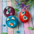 Мяч мягкий пластик "Мордочки", 7,6 см, виды МИКС