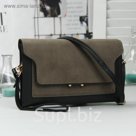 Клатч женский, 3 отдела на молнии, наружный карман, с ручкой, регулируемый ремень, цвет хаки