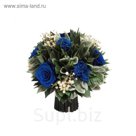 Декоративная композиция "Вельвет", чистец, 18 х 18 х 18.5 см