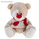 Мягкая игрушка "Мишка в кофте на шарфике сердечки"