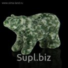 Фигурка медведя от 48х32мм/38г, жадеит