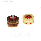 Свеча восковая "Праздничный торт", цвета МИКС